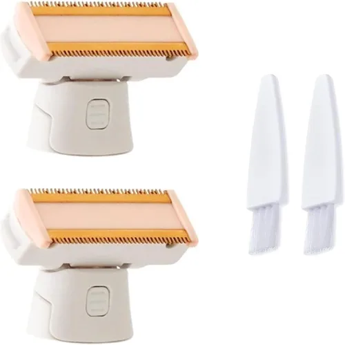 Miniatura 9 de 2 cabezales de repuesto LinMei Nu Shaver compatibles con Finishtouch Flawless Women Nu Razor con bolsa, 2 cepillos de limpieza Hoja de afeitar Nu