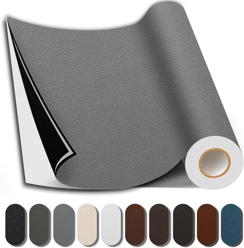 Miniatura 19 de Cinta de reparación de cuero Shagoom, parche de reparación autoadhesivo impermeable de 17X79 pulgadas, parches grandes de vinilo DIY para sofás