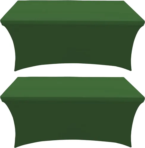 Miniatura 25 de Banquet Tables Pro Mantel rectangular plegable de elastano de 6 pies de largo, elástico, ajustado, para mesas de patio plegables de 30 pulgadas