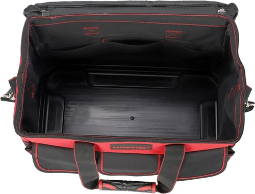 Miniatura 4 de Bolsa de herramientas de 17 pulgadas con correa de hombro ajustable, bolsas de herramientas de boca ancha, bolsa organizadora de herramientas