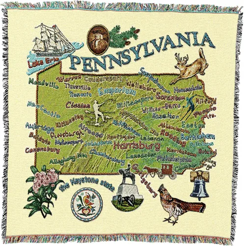 Miniatura 31 de Pure Country Weavers State of Alabama - Manta cuadrada para regalo, manta de tapiz tejida de algodón, fabricada en los Estados Unidos