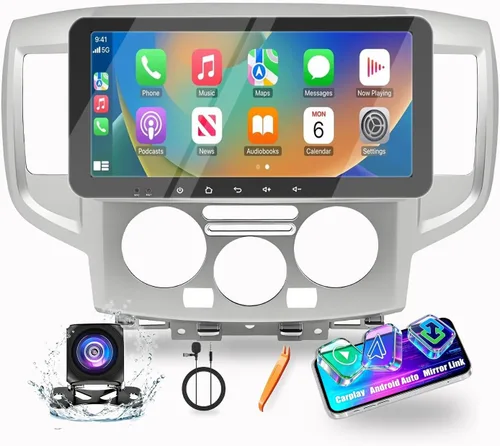 Para Nissan Nv200 2009-2012 Car CarPlay Android Navegación Automática Estéreo GPS Radio Reverse Cámara Pantalla 10.33 "QLED Pantalla Táctil Headunit