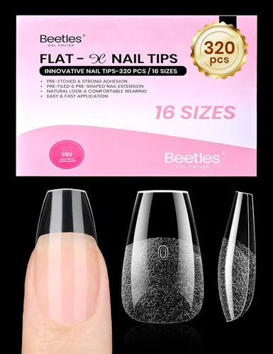 Miniatura 10 de Beetles 9 en 1 Pegamento de Gel para Uñas de Acrílico, 2 Piezas de 10ml Super Fuerte Pegamento de Uñas para Puntas de Uñas Postizas Transparentes