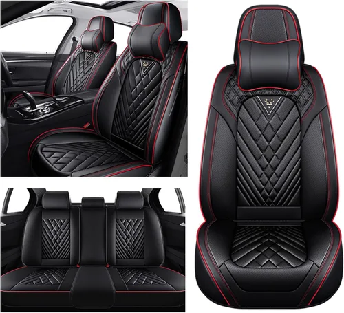 Miniatura 24 de Fundas de Asiento de Coche para Nissan Murano 2003-2026, Funda de Asiento Completa de Piel Nappa Impermeable, Protector de Asiento Automotriz