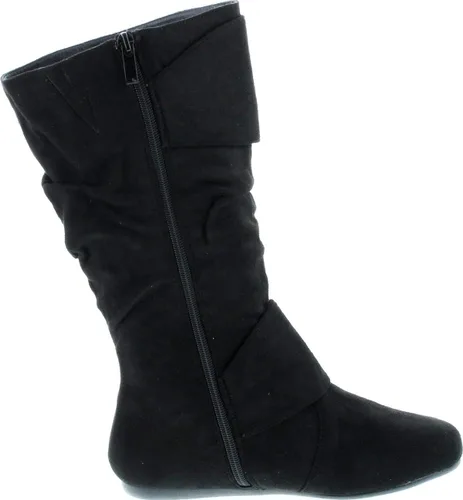 Miniatura 6 de Forever Link Klein-70 - Botas de tacón plano con hebilla y punta redonda cerrada para mujer