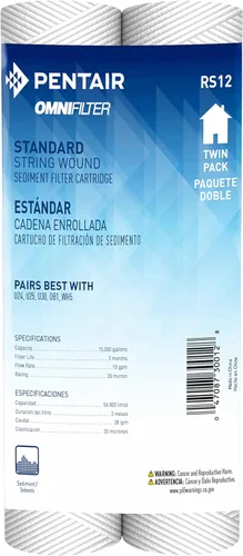Miniatura 6 de Pentair OMNIFilter RS14 Filtro de agua para sedimentos, 10 pulgadas, cartucho de filtro de repuesto de sedimentos de polipropileno hilado