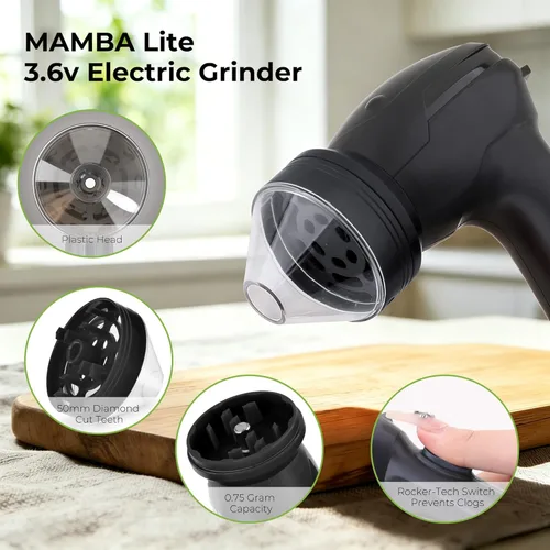 Miniatura 2 de Mamba Lite Electric Spice Grinder, USB-C Rechargeable Kitchen Grinder for Dried Culinary Herbs and Seasonings, Black
