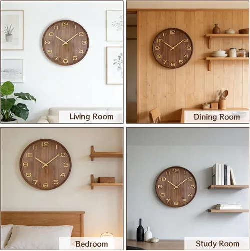 Miniatura 6 de Maxspace Modern Wall Clock,12 inch Silent Non Ticking Wall Clock,Battery Operated, Analog Wall Clock for Living Room Bedroom Kitchen Office