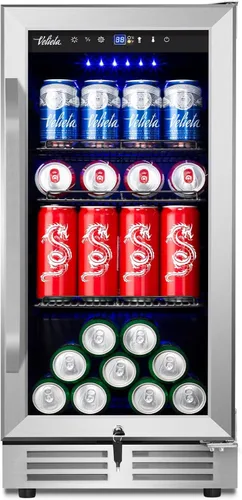 Miniatura 20 de Refrigerador Enfriador de Vinos de 8 Botellas, Refrigerador Pequeño de Vino, Mini Refrigerador de Vino de Encimera con Puerta de Vidrio, Bodegas