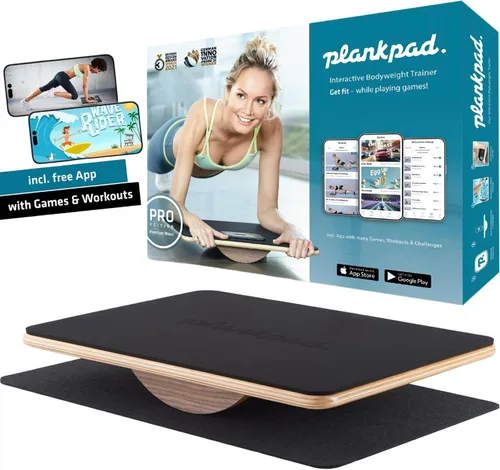 Plankpad PRO Ponte en forma jugando juegos y haciendo entrenamientos; tabla de plank y tabla de equilibrio con aplicación gratuita para iOS/Android