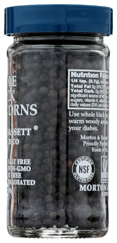 Miniatura 7 de Morton & Bassett Granos enteros de pimienta negra, 1.9 oz – Sin OMG, sin sal, sabor intenso para molinillos, asados y condimentos