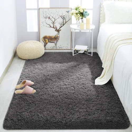 Miniatura 29 de Merelax Alfombra Moderna Suave y Esponjosa Shaggy para Dormitorio Sala de Estar Decoración de Sillas Pequeñas Alfombras Tapetes para Pies Piso, Verde