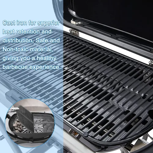 Miniatura 6 de 7644 7582 Rejillas de hierro fundido de repuesto para Weber Q100, Q120, Q140, Q1000, Q1200, Q1400 accesorios de piezas de parrilla, 50060001