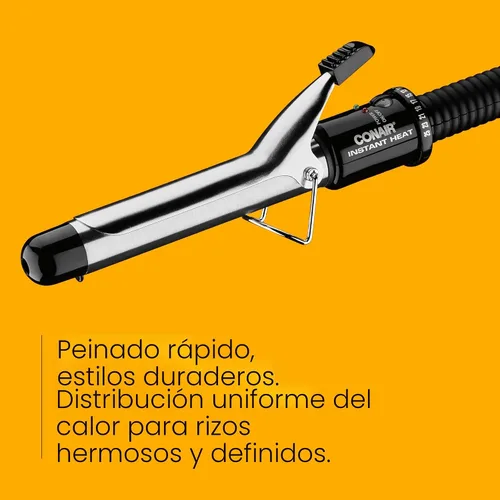 Miniatura 3 de Conair Instant Heat - Rizador de pelo de 1 pulgada, barril de 1 pulgada que produce rizos clásicos, rizador de pelo para cabello corto, mediano
