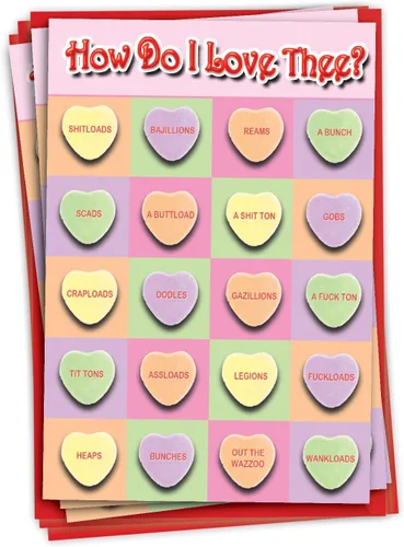 Miniatura 10 de NobleWorks - Paquete de 3 tarjetas de felicitación del día de San Valentín con sobres, divertidos juegos de palabras de amor para hombres y mujeres