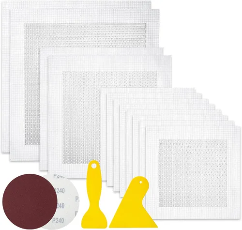 Bates Choice - Kit de reparación de paneles de yeso, 16 piezas, kits de parches de pared seca, kit de parches de reparación de pared, kit de