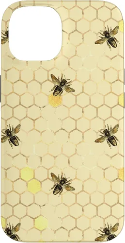 Miniatura 4 de Funda con estampado floral de abeja para iPhone 16 color amarillo miel