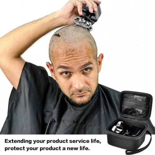 Miniatura 7 de ANKHOH Funda compatible con Skull Shaver Electric Pitbull Pro Razor, rotativa de viaje duro, afeitadoras de cabeza para hombres, bolsa de Negro