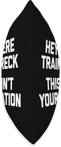 Miniatura 2 de Funny Saying Shirt & Funny T-Shirts With Sayings Hey There Trainwreck, This Ain't Your Station - Divertida almohada de 16 x 16 pulgadas, multicolor