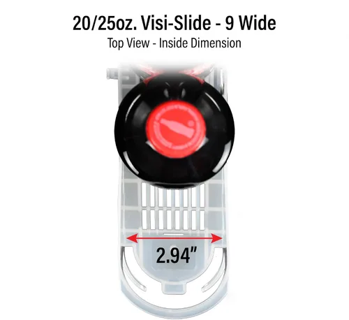 Miniatura 7 de Visi-Slide - Dispensador de bebidas de soda de 20 onzas, deslizamiento alimentado por gravedad para estantes angulares para refrigeradores