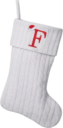 Miniatura 111 de Medias de Navidad personalizadas de 19 pulgadas con iniciales bordadas, medias de Navidad de punto negro para decoraciones de vacaciones familiares