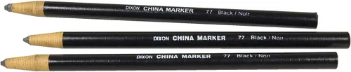 Miniatura 3 de Dixon Marcador de China, negro, docena, 12 unidades (paquete de 1)
