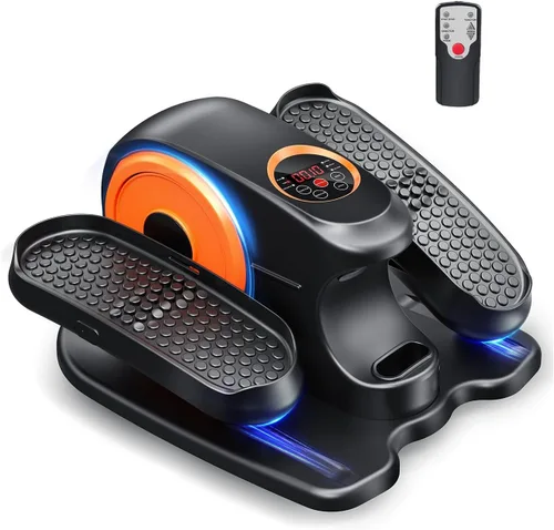 GUGTTR Under Desk Elliptical Machine, 2-in-1 Electric Leg Exerciser for Seniors, Quiet & Compact Pedal Exerciser with Remote, 12 Speed Elliptical