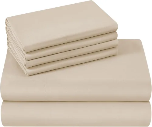Miniatura 17 de HOMEIDEAS Sábanas de cama tamaño King – Juego de 6 piezas (dorado) – Sábanas de microfibra cepillada extra suave 1800, bolsillo profundo, sin