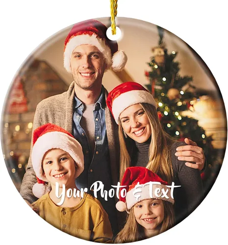Miniatura 8 de Adornos de Navidad personalizados para perros 2025 – Adornos de foto de mascota personalizados para decoraciones de árboles de Navidad, adorno