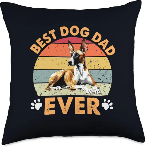 Miniatura 4 de Best Podenco Canario Dog Dad Ever Funny Dogs Owner Retro Throw Pillow