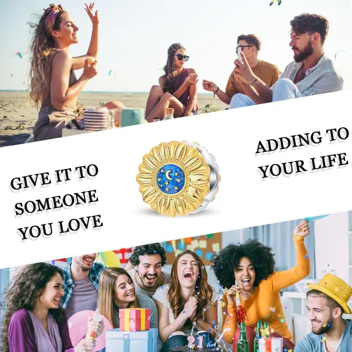 Miniatura 182 de LNQOBU Happy Life - Colgante para pulseras de abalorios, plata de ley 925 para mujer (con un espaciador de cuentas)