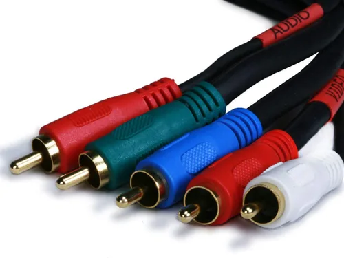 Miniatura 2 de Monoprice 1.5ft 22AWG 5-RCA Componente Video/Audio Cable Coaxial (RG-59/U) - Negro