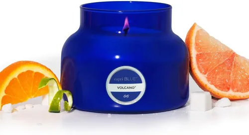 Capri Blue Volcano Velas Perfumadas - Velas de Lujo en Frasco de Vidrio para el Hogar Perfumadas con Fruta Tropical y Cítricos Azucarados - Mezcla