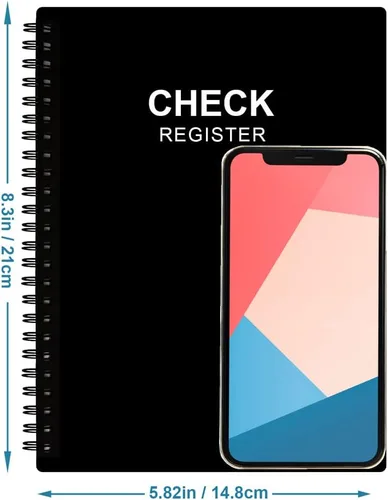 Miniatura 5 de Registro de cheques - Libros de registro A5 con registros de cheques y transacciones, libro de registro de cuentas de cheques para personal y Negro