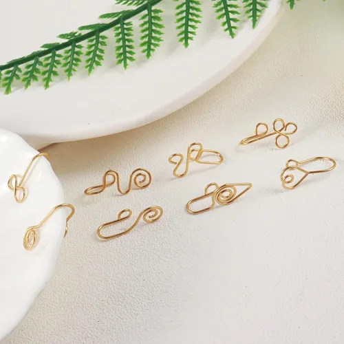 Miniatura 7 de Long tiantian Piercing de nariz para nariz con diseño africano, para mujer