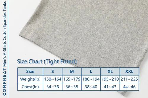 Miniatura 7 de Comfneat Paquete de 6 camisetas sin mangas de algodón y elastano para hombre