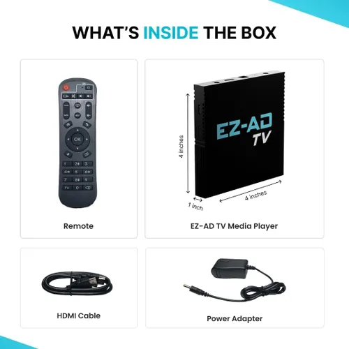 Miniatura 7 de Reproductor de señalización digital EZ AD TV, kit de reproductor de señalización digital 4k, contenido de publicación automática, controlado por