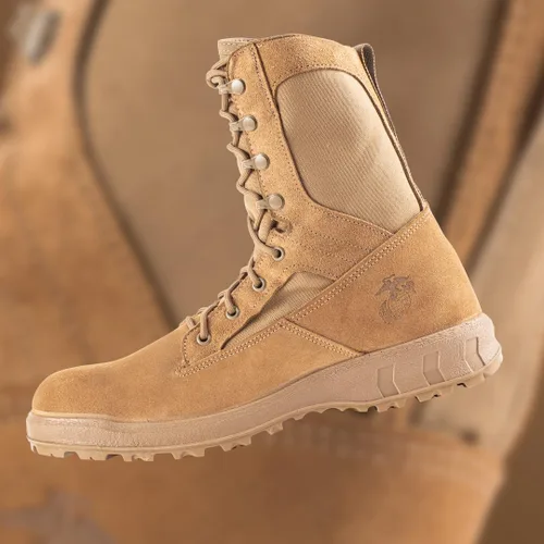 Miniatura 3 de Belleville Arm Your Feet 510 MEF - Botas tácticas ligeras de 8 pulgadas para hombre (EGA) - Cuero marrón coyote - Suela de alta tracción - Cumple