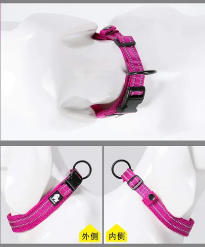 Miniatura 29 de Truelove TLC5011 - Collar para perro reflectante con hebilla Duraflex de alta calidad, cincha de nailon de alta calidad, sin estrangulamiento, Negro