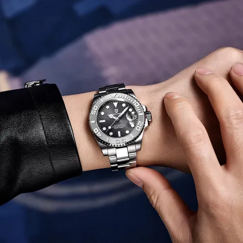 Miniatura 3 de Pagani Design 1651 - Reloj de pulsera para hombre, mecánico automático, movimiento NH35, 328.1 ft, resistente al agua, cristal de zafiro, bisel