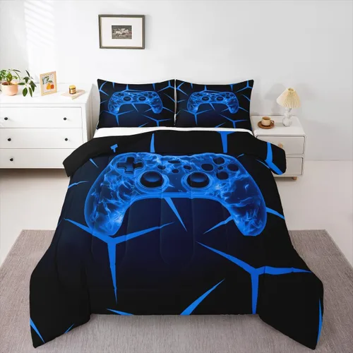 Miniatura 23 de Castle Fairy Juego de edredón de vaquero occidental, tamaño matrimonial, juego de ropa de cama de estilo bohemio con estampado de leopardo, rayo