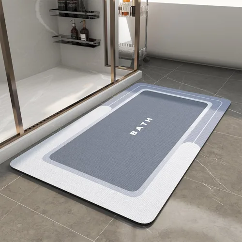 Miniatura 28 de MontVoo -Alfombra de baño, antideslizante, súper absorbente, resistente a las manchas, de secado rápido, delgada, para baño, suelo, bañera, tocador