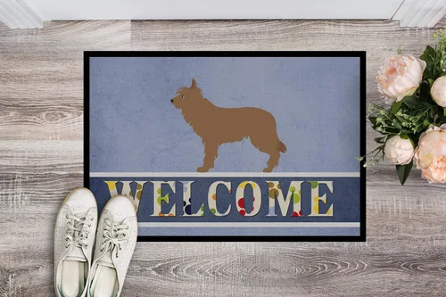 Miniatura 2 de Caroline's Treasures BB8321JMAT - Felpudo de bienvenida Berger Picard de 24 x 36 pulgadas, tapete azul para puerta delantera, para interiores