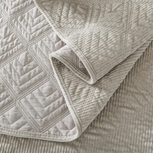 Miniatura 6 de HoneiLife - Juego de colcha de tamaño Queen, juego de ropa de cama de pana bordada de 3 piezas, colcha de lujo, ligera, cálida, para todas las Pana