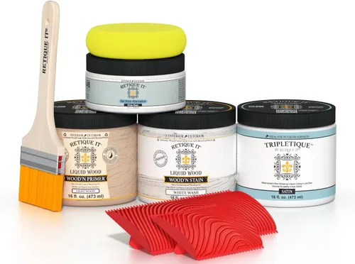 Miniatura 118 de Retique It Kit multiusos con acabado de madera - GO Beyond de madera falsa con imprimación a base de madera líquida pintable y tinte de gel - 60