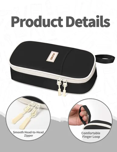 Miniatura 3 de Estuche Lindo para Lápices SUNEE, Funda Estética para Bolígrafos, Bolsa Grande para Lápices de Color con Cremallera, Almacenamiento y Organizador
