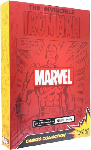 Miniatura 3 de Marvel Comic Cover - Lienzo decorativo para pared de 9 x 5 pulgadas Iron Man invencible #1