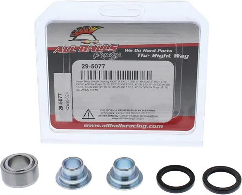 Miniatura 3 de All Balls Racing 29-5077 Kit de rodamientos de amortiguador trasero compatible con/repuesto para KTM 150 XC-W, 250 EXC-F, 250 XC-W, 300 XC-W, 300