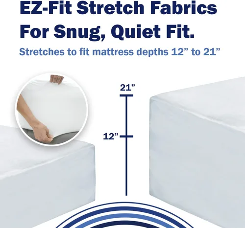 Miniatura 6 de CleanRest - Protector de sábana bajera impermeable para colchón, máxima defensa contra derrames y desgaste, barrera contra alérgenos MicronOne