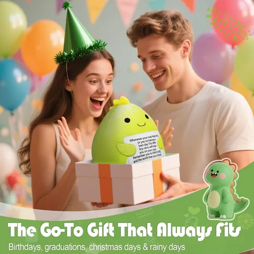 Miniatura 6 de Animales de peluche de dinosaurio de apoyo emocional positivo, regalos de cumpleaños de graduación de Pascua, regalos de animación para mujeres